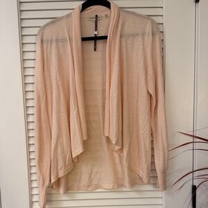 Repeat light pink Open Front Cardigan Sweater